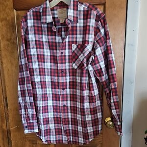 Classic Red and Blue Plaid Men's Shirt